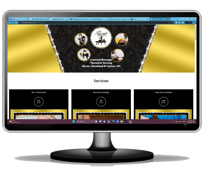 Gold and Pearls Booking Web Template